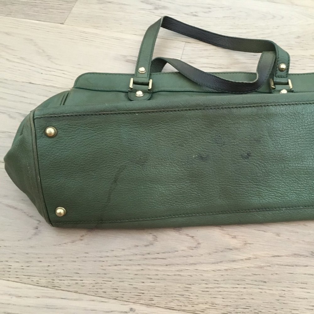 Gucci Green Studded Blondie Satchel Green GG Logo - Picture 3 of 10